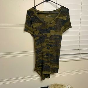 Lucky Brand Camo V Neck T-Shirt